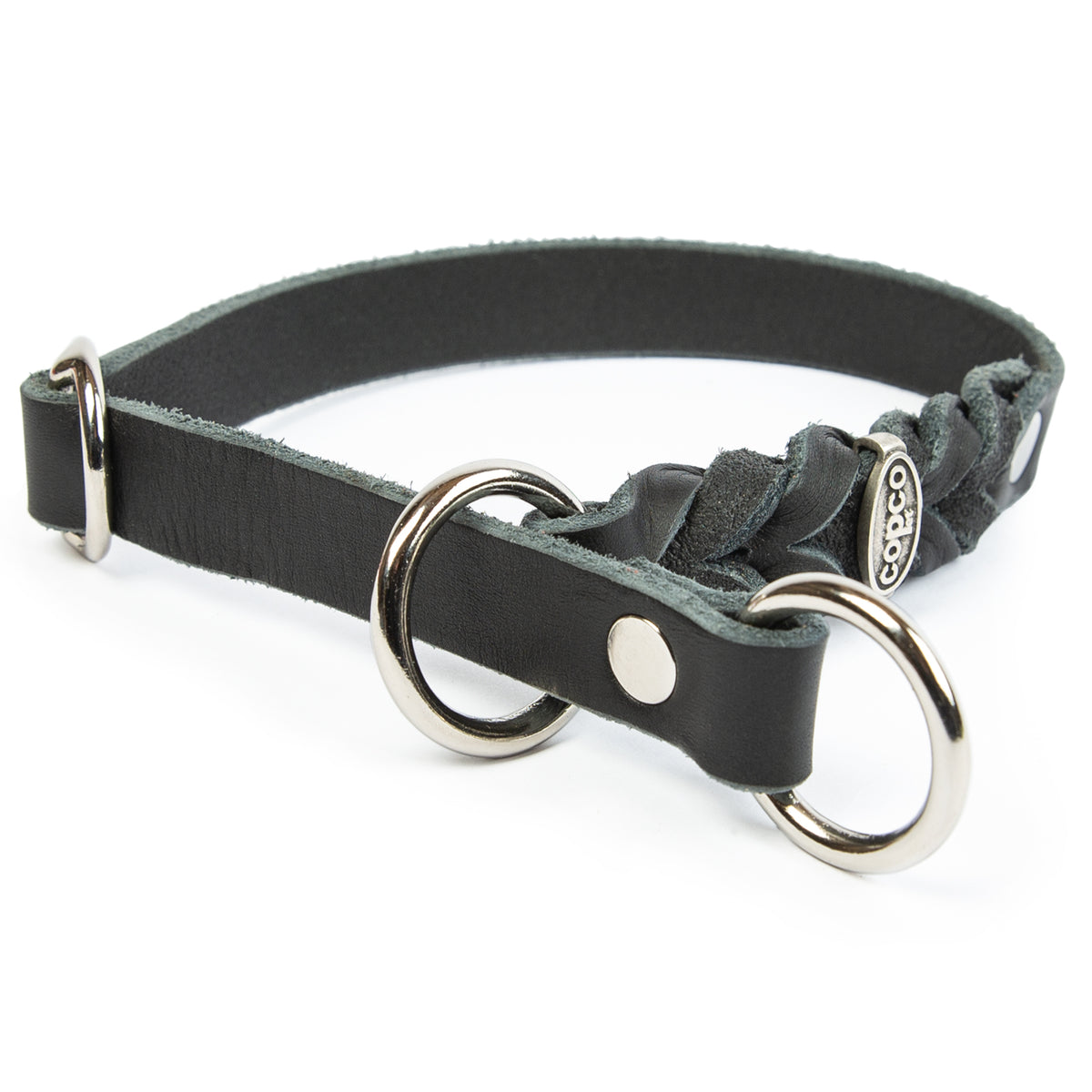 Würgehalsband Cleo – Zugstopphalsband aus Fettleder, schlicht & elegant, handgefertigt