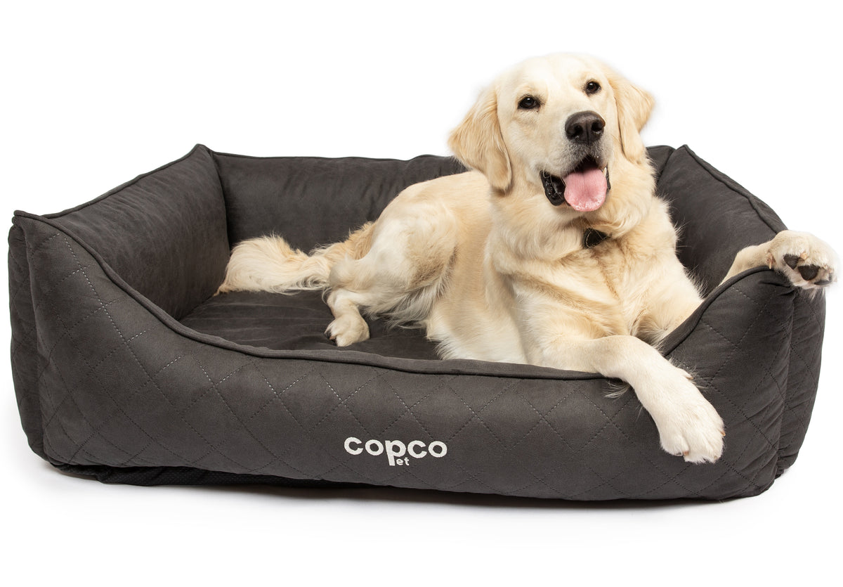 Orthopädisches Hundebett Hugo – gesteppter Polsterstoff, waschbar & rutschfest für kleine & große Hunde